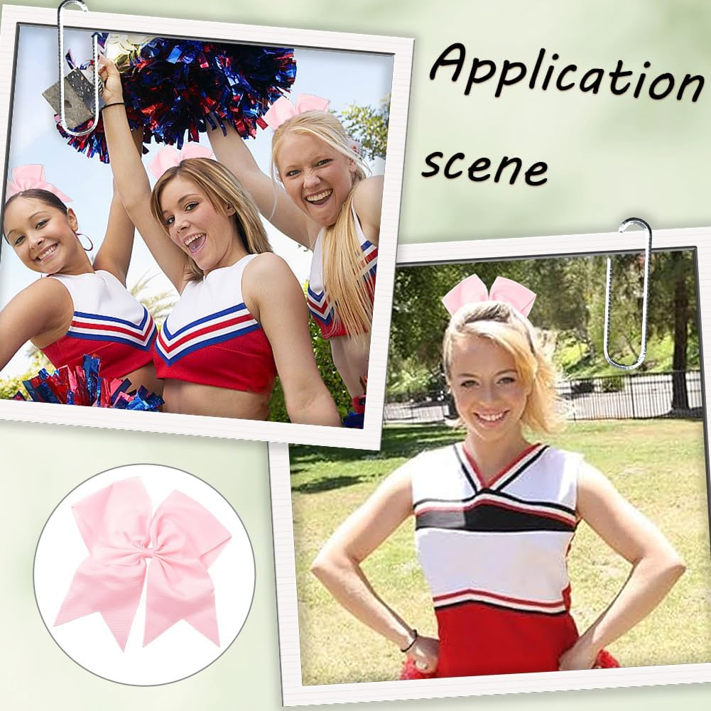 SUNNYCLUE 2Pcs Bow Hair Scrunchies Bow Scrunchies 20Mm Large Pink Cute Kawaii Soft Polyester Ribbon Bowknot Hair Ties with Long Tail Elastic Rubber Bands for Women Adults Fashion Gifts Accessories image number 6