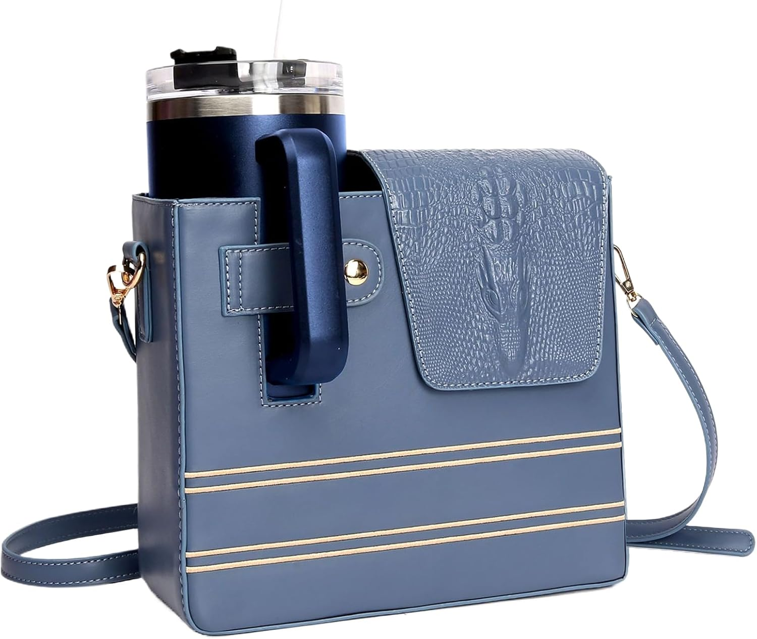 Tumbler Purse,Strap, Pockets, Portable | Water Bottle Holder Bag - for Women, Outdoor, Gym, Walking, Hiking, Travel, Commuting, Camping, Cycling