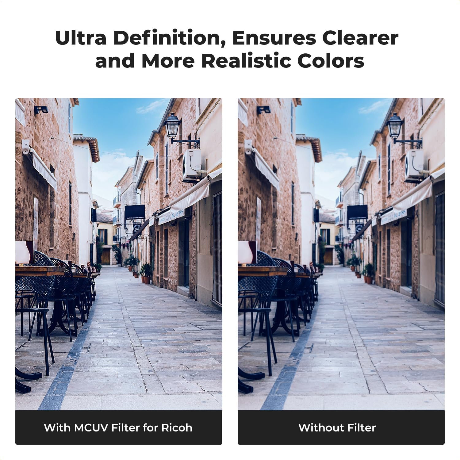 K&F CONCEPT UV Protective Filter for Ricoh GR Iiix GR Iiix HDF GR3X HDF GR III GR III HDF GR3 HDF & GR II GR2, 28 Layers Mulit-Coated Ultra Slim UV Filter with Filter Case image number 3