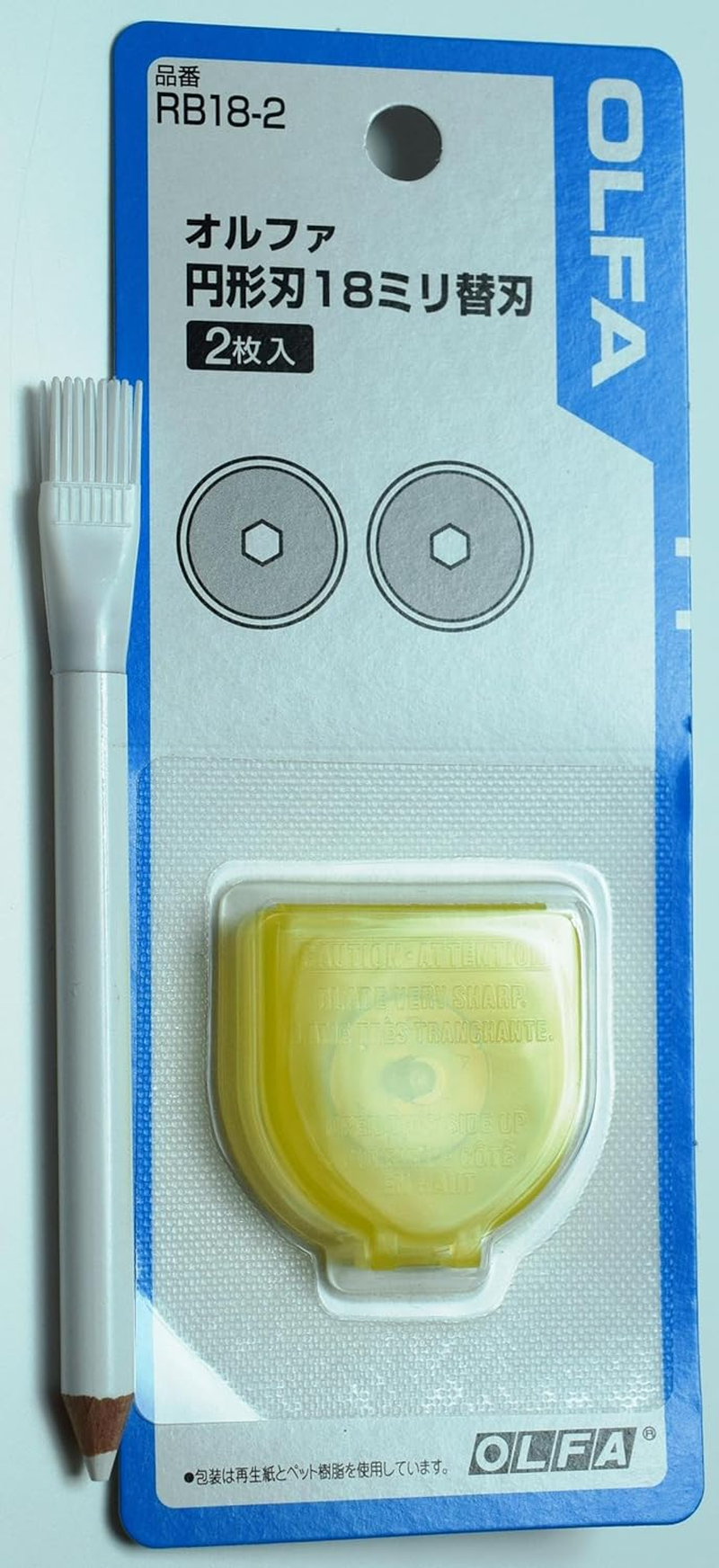 OLFA 45Mm Tungsten Tool Steel Rotary Blades,Set of 10, Marking Pen [Japan Import] (45Mm X 10) image number 1