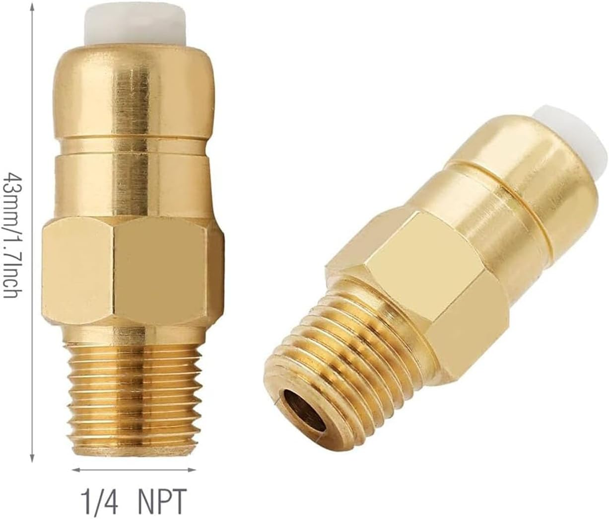 Lexziuo 2 Pieces Thermal Release Valve for Pressure Washer Pump, 1/4 Inch NPT Thermal Relief Valve Replacement, Pump Protector for Pressure Washer Accessories image number 1