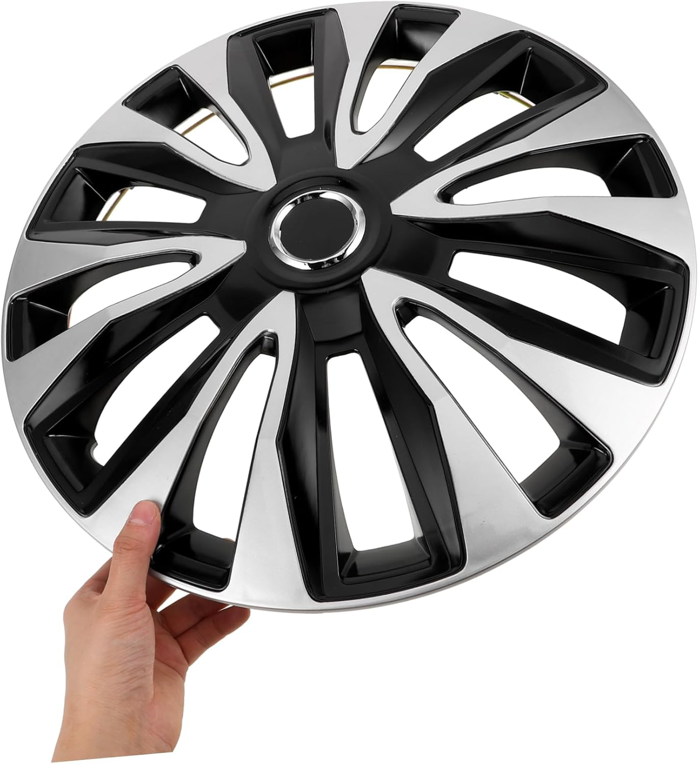 EXAOMBLE Automotive Wheel Hub Caps Wheel Rim Covers Car Truck Hubcaps Easy Install Modern Look Water Resistant image number 2