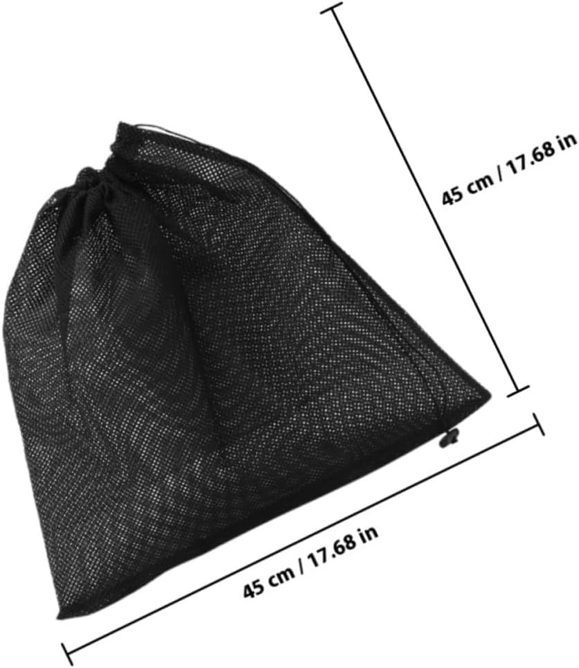 4Pcs Water Pump Barrier Mesh Bags with Drawstring Fine Filter Pouches for Outdoor Aquarium and Pool Pump Filtration Black Mesh image number 6