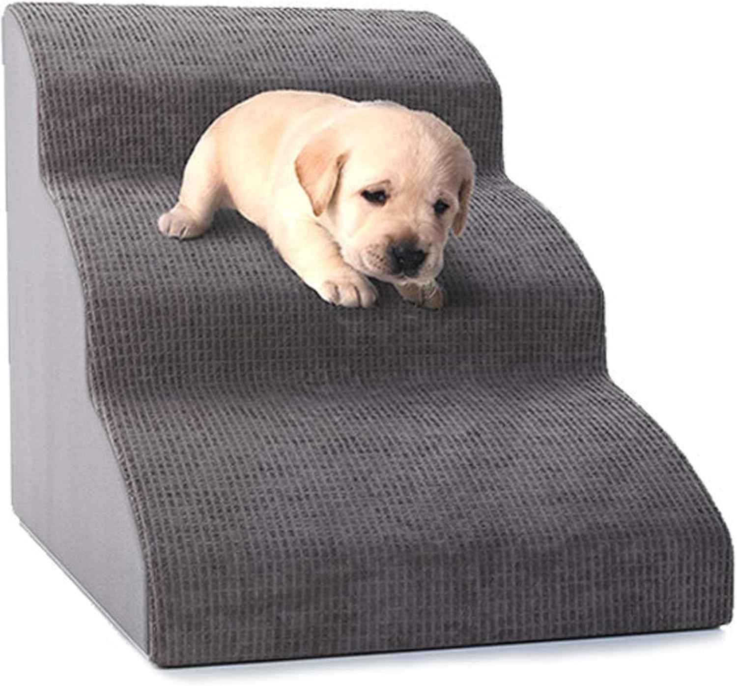 Dog Stairs for Small Dogs, Dog Steps for High Bed and Couch, High-Density Foam Pet Steps, Non-Slip Removable Washable Cover Get on Bed for Couch Sofa Bed Grey, Grey (Gray, L, 3) image number 6