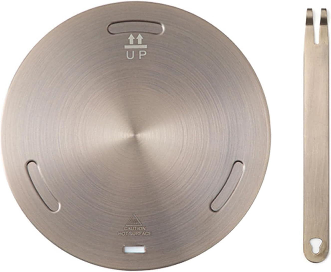 9.45Inch Heat Diffuser Plates for Gas Electric Stoves, Flygragon Stainless Steel Cooking Induction Adapter Plate for Glass Cooktop, Detachable Handle Induction Cooktop Converter Plate