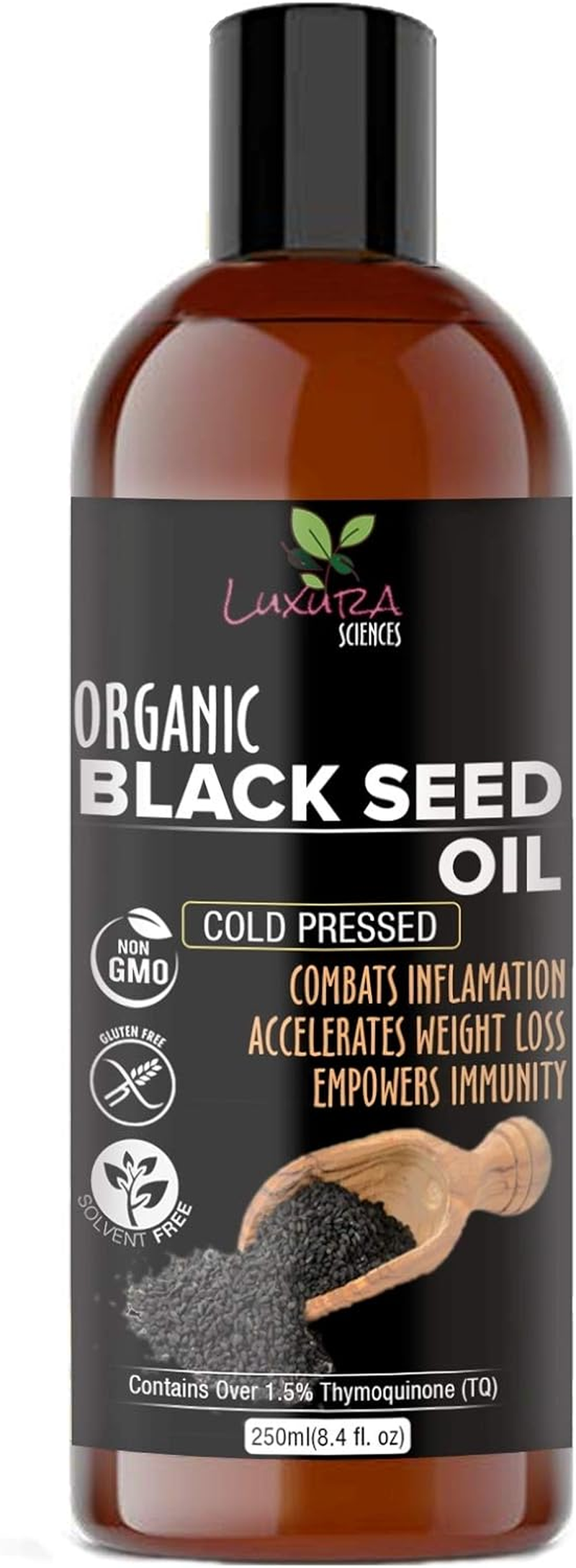 Luxura Sciences Black Seed (Kalonji) Hair Oil for Hair Growth, Cold Pressed, 100% Pure and Natural, 250 Ml image number 6