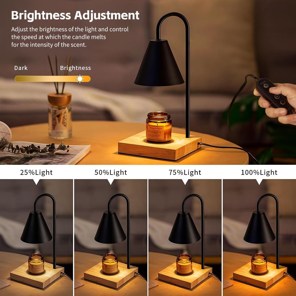 Candle Warmer Lamp Table Lamp with Timer Dimmabe for Scented Jar Candles with 2 Bulbs, Home Decor Products for Christmas Mothers Day Gift Birthday Women & Mom Gifts