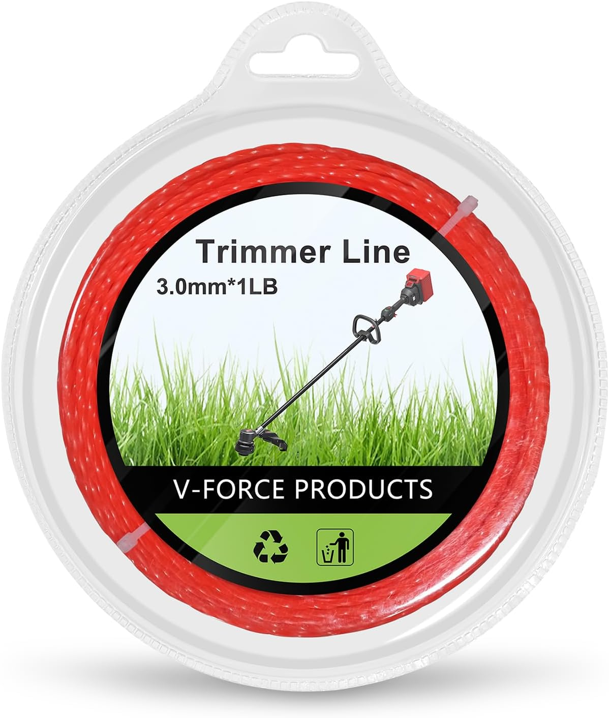 UCINNOVATE 0.118 Inch Twist Whipper Snipper Cord, Commercial Grade 3Mm Spiral Trimmer Line 233Ft/71M, Flexible Nylon Weed Wacker String for Lawn Mower Cutters, Reduce Noise, Wear-Resistant, Orange image number 2