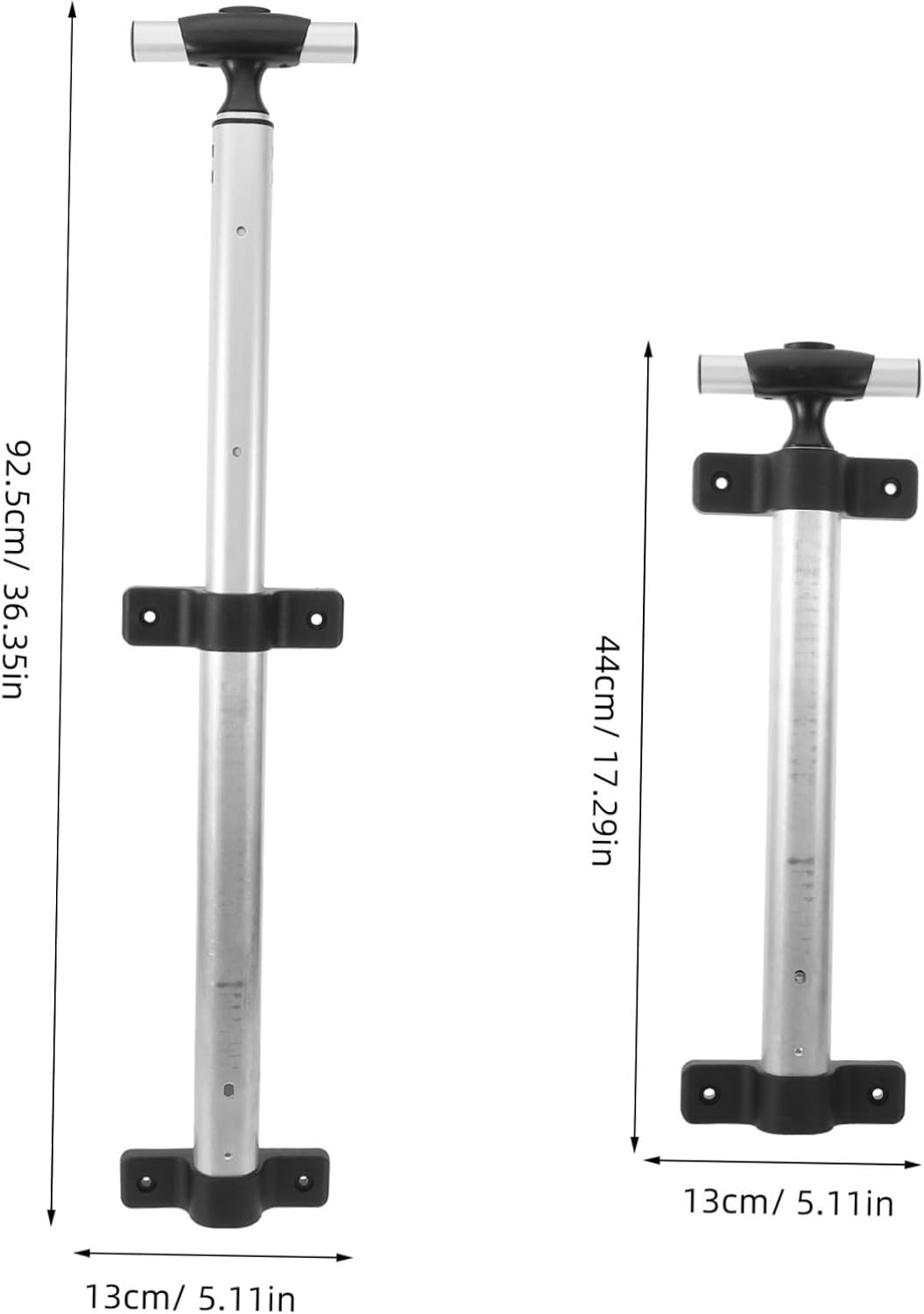 LIFKOME 2Pcs Telescopic Luggage Handle Replacement Aluminum Alloy Pull Rod Suitcase Travel Bag Accessory 21-Inch Sturdy Travel Gear Replacement Part for Outdoor Suitcases image number 6