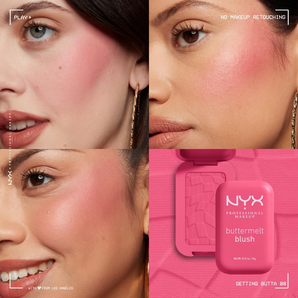 Nyx Professional Makeup Buttermelt Blush Getting Butta (Pack of 2) image number 3