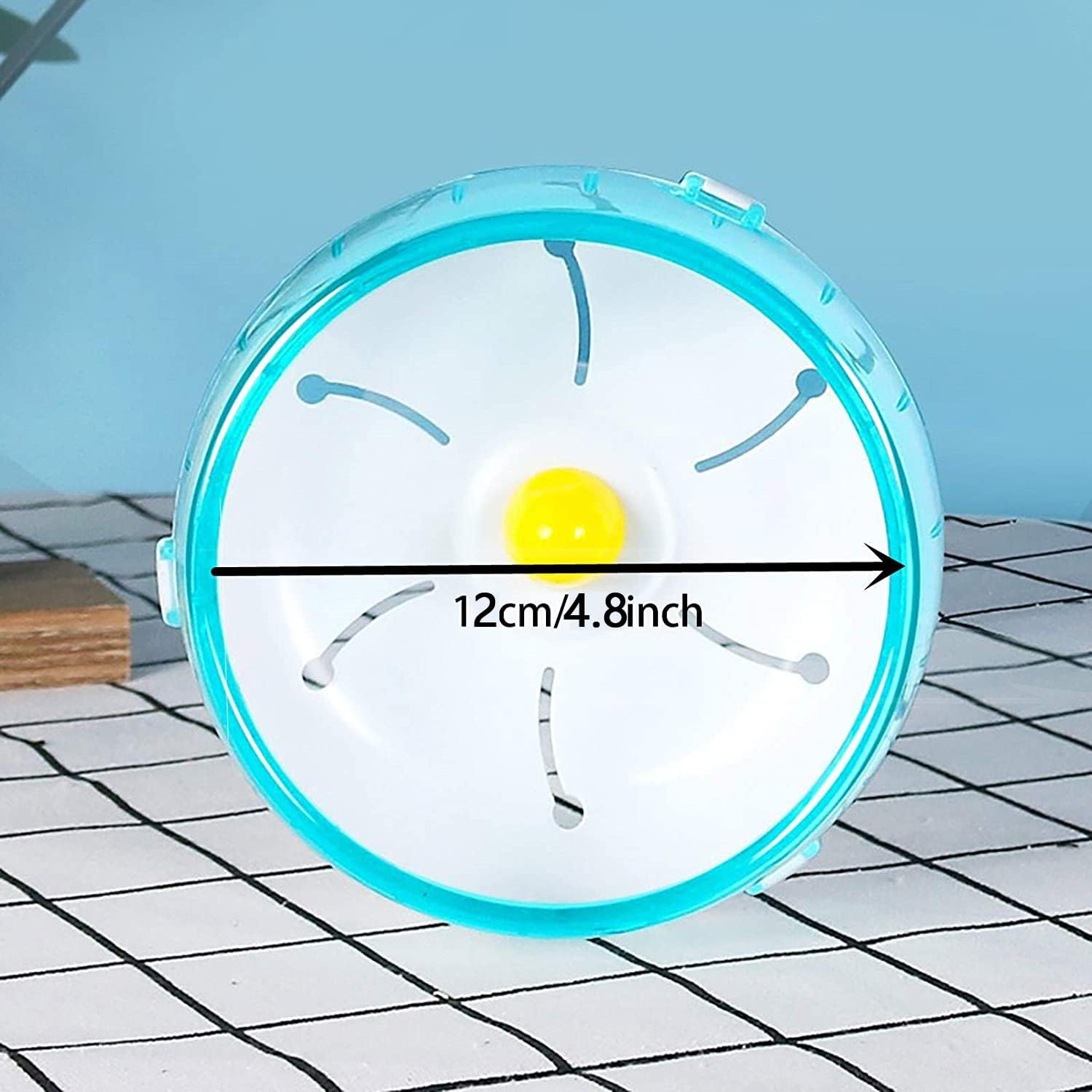 4.8 in Super-Silent Hamster Exercise Wheels, Hamster Toys for Hamster Cage, Super Mute Spinner Exercise Running Wheel for Small Hamsters, Gerbils, Mice and Other Small Animals image number 5