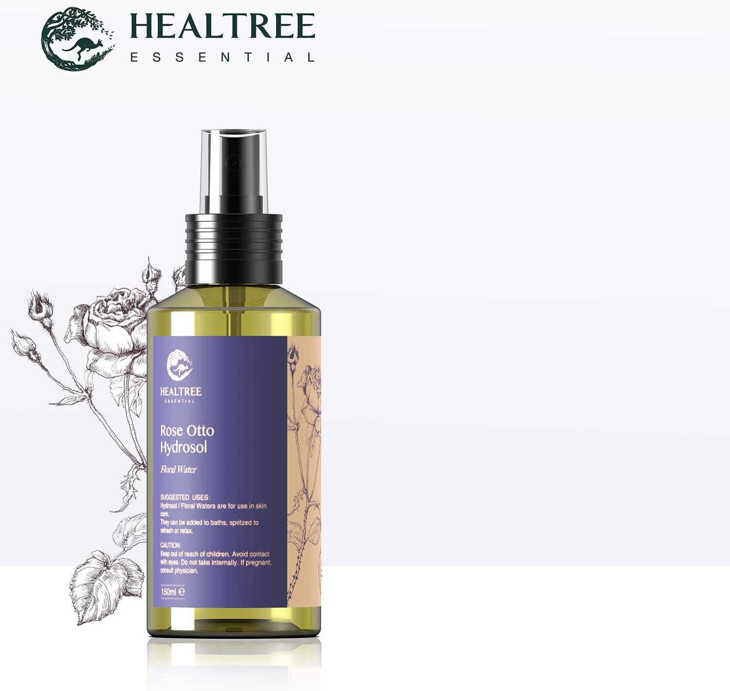 Otto Rose Water - Floral Face Mist for Hydrating Skin & Body Spray Bottle (150Ml) image number 4