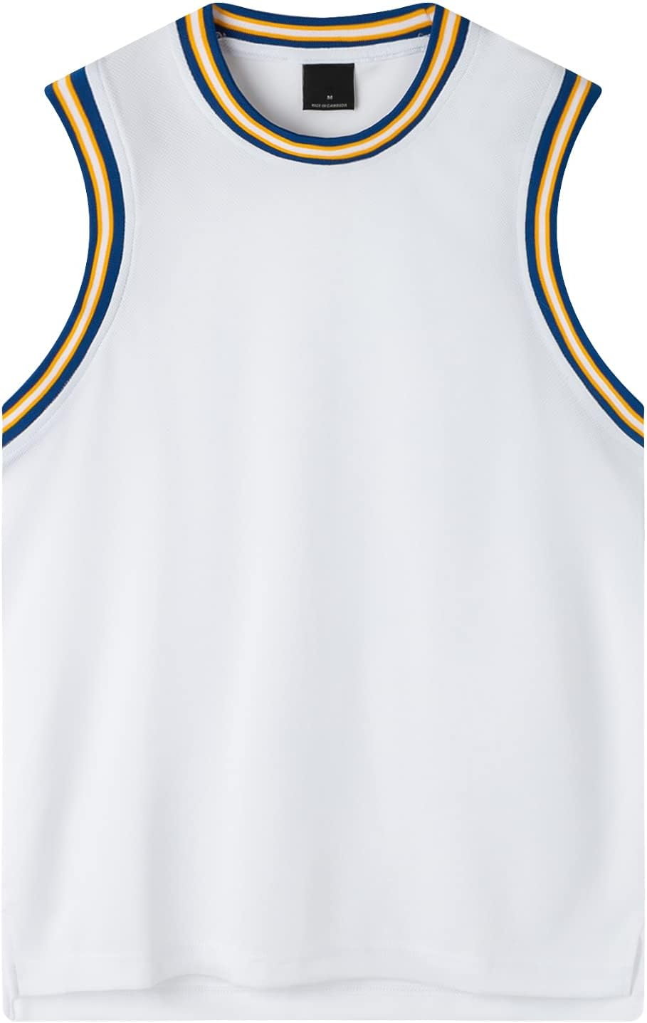 Mens Plain Basketball Jersey Gym Sports Basic Blank Sleeveless T Shirt Vest Tops