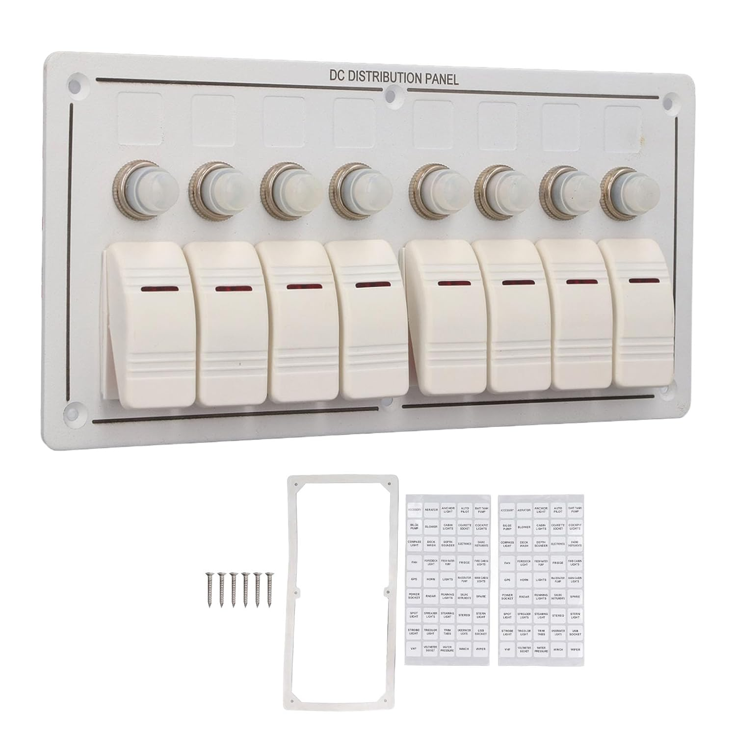 8 Gang Toggle Switch Panel, Universal Circuit Control Relay System LED on off Switch Pod Touch Control Panel Relay Box for Car Truck Pickup Boat UTV SUV, Waterproof Switch Control image number 6