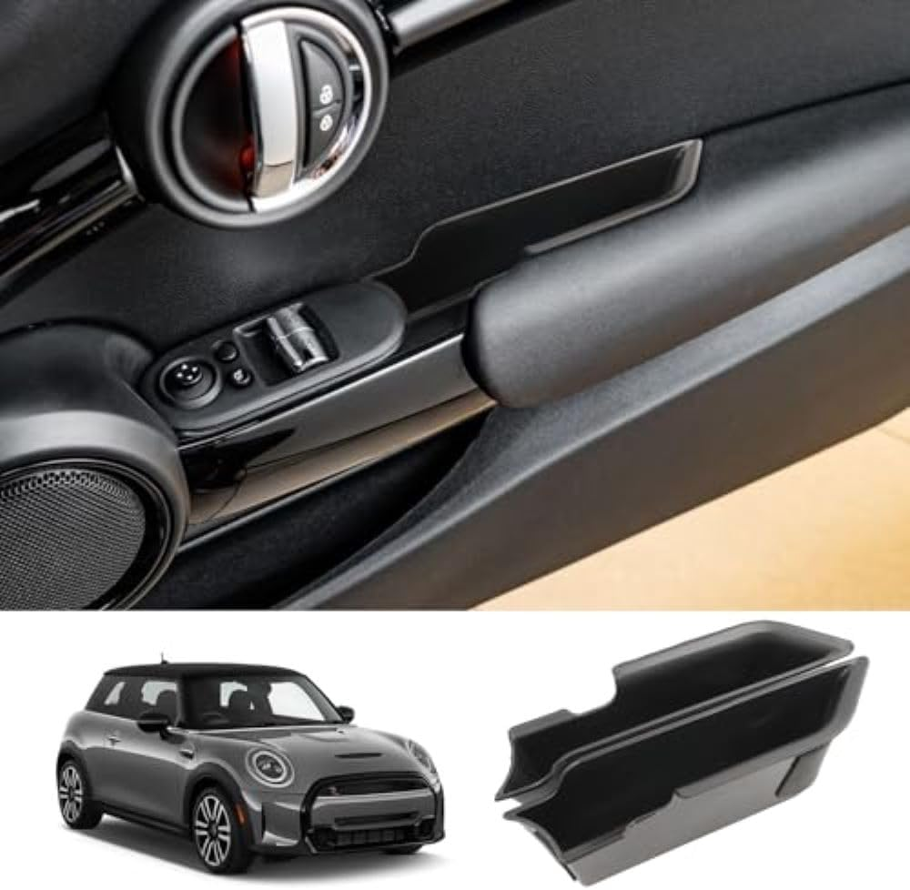 2PCS Front Door Side Storage Box Fit for 2015-2024 Mini Cooper Door Side Organizer Grab Tray for Mini Cooper Countryman Accessories image number 2