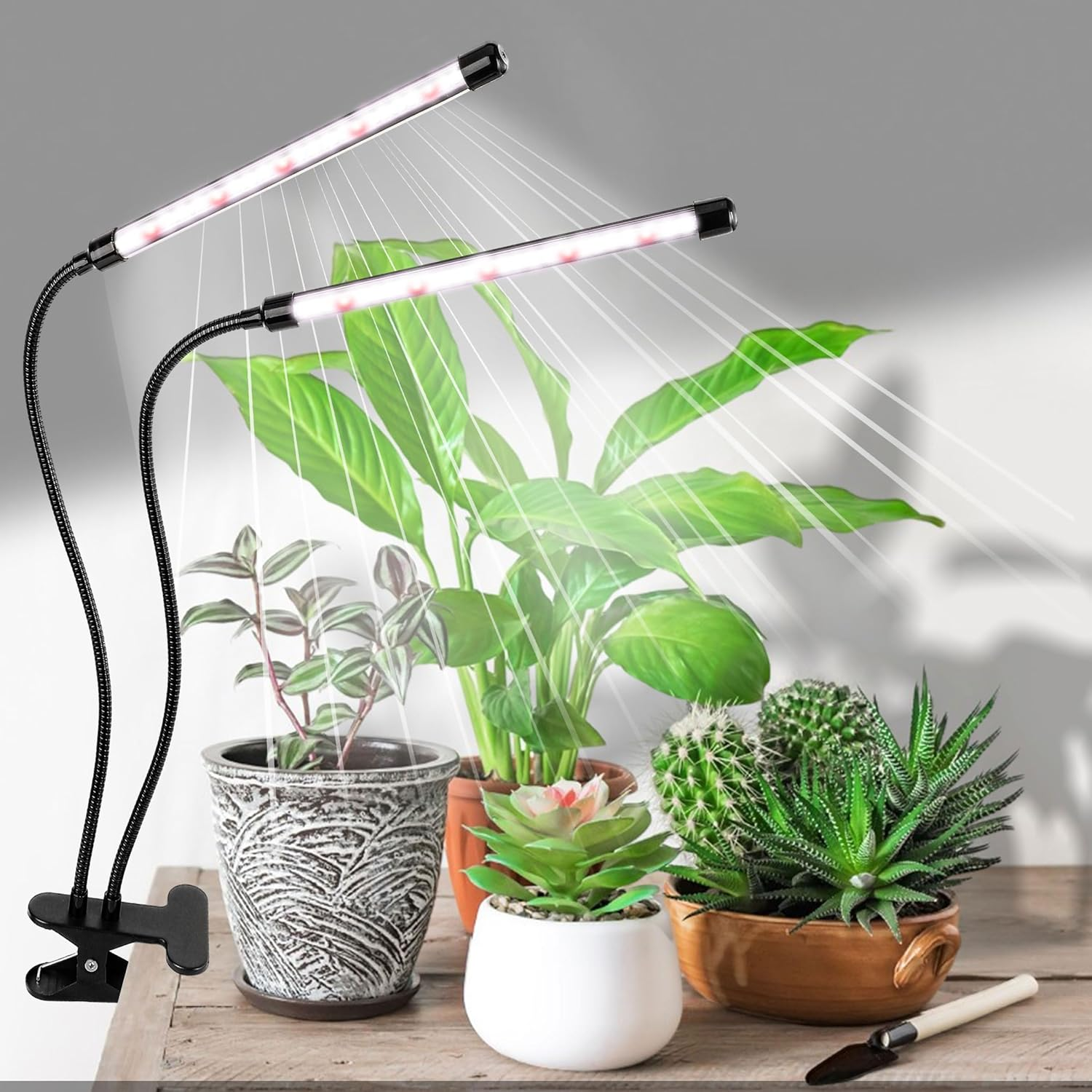 84 LED 6500K Full Spectrum Grow Light with Adjustable Clip - Energy Efficient Plant Growing Lamp for Indoor Plants, Herbs & Succulents(With AU Adapter) (2 Lamps) image number 2