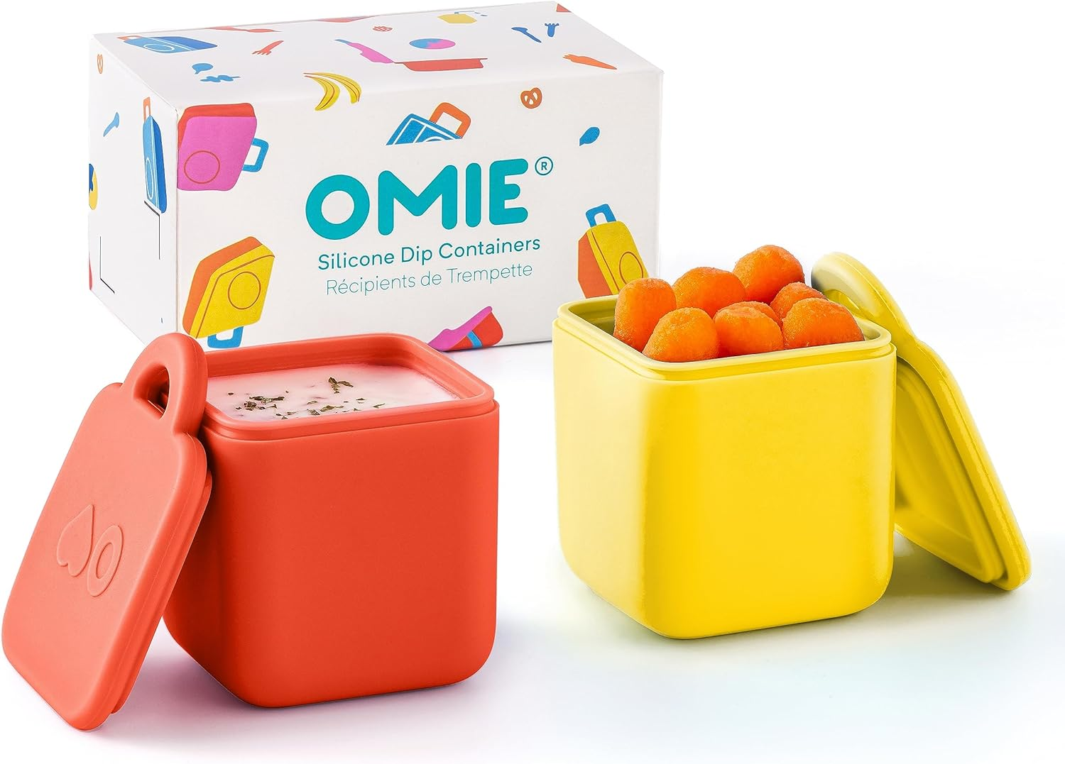 Omie Omiedip Silicone Dip Containers Set 2 - Yellow/Red image number 2