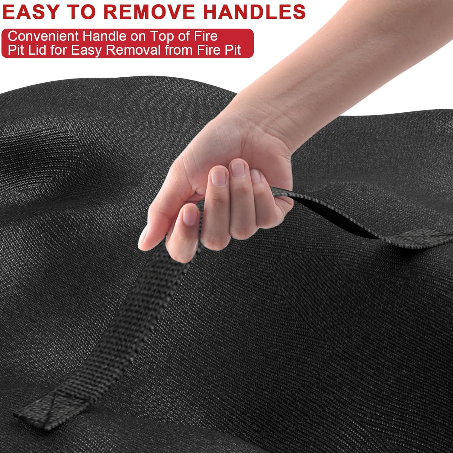 Fire Pit Cover for Solo Stove Yukon 2.0, 27 Inch Waterproof Heavy Duty round Fire Pit Cover for Solo Yukon Outdoor Camping image number 4