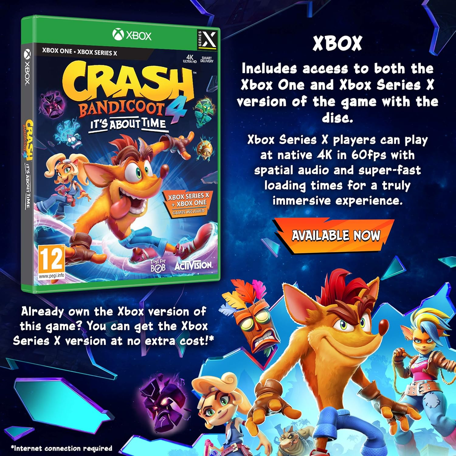Crash Bandicoot&trade; 4: It&rsquo;S about Time (Xbox One) (Incl. Xbox Series X|S Digital Upgrade)