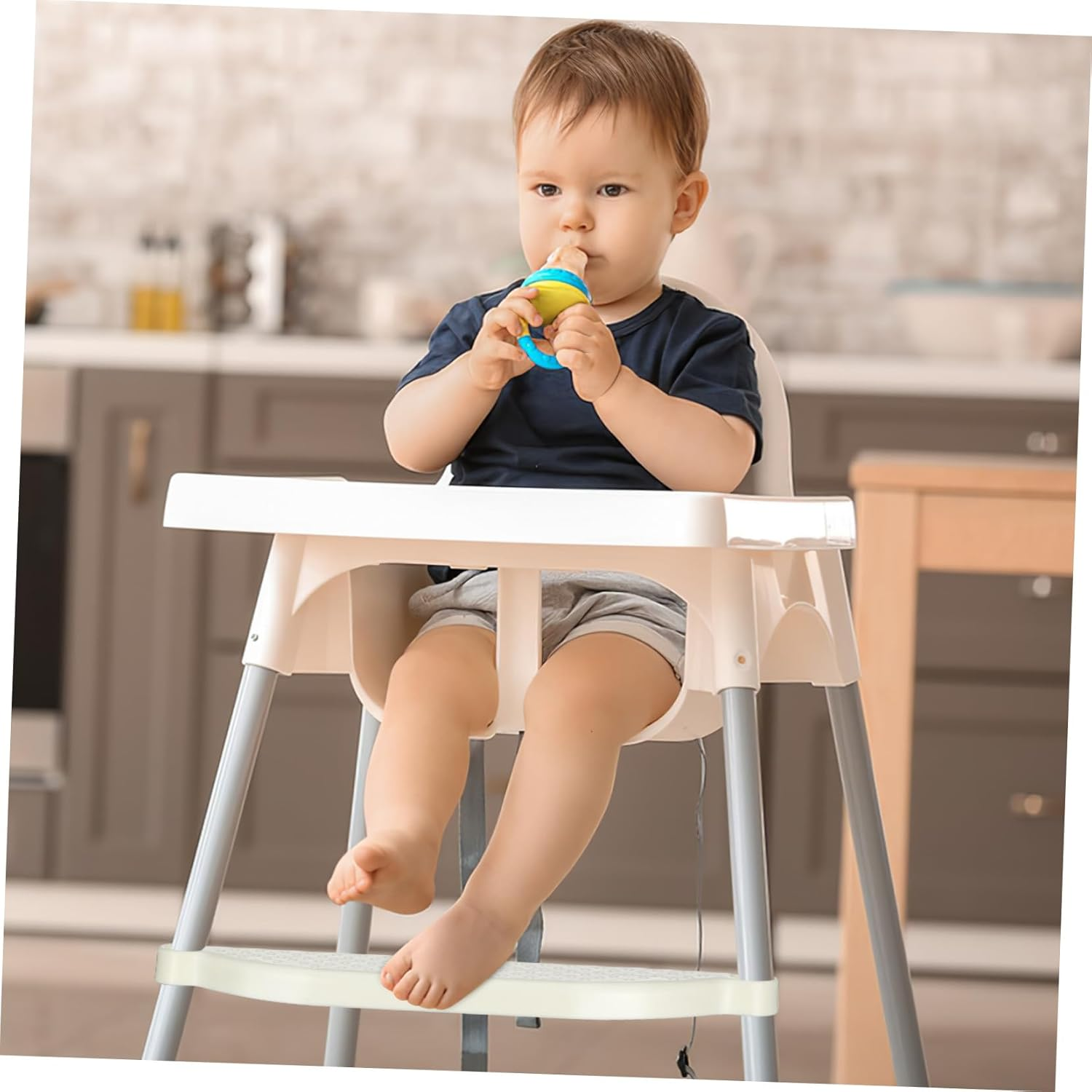 Abaodam Highchair Footrest Attachment Sturdy Plastic Replacement Footstool for Desk and Dining Chair Wide Platform Support for Growing Comfort and Stability image number 6