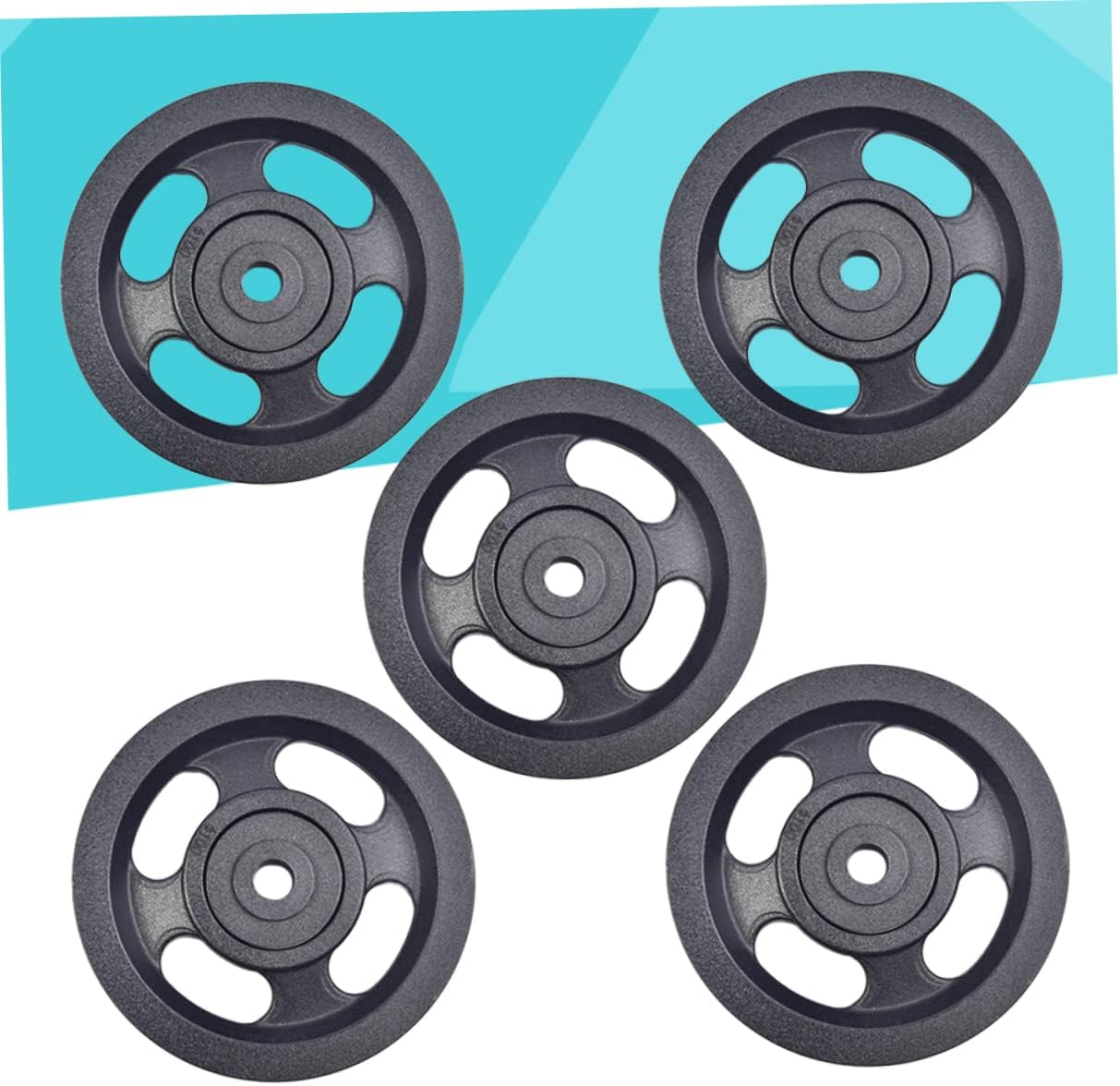 Kisangel Gym Pully Wheel 100Mm Diameter Wearproof Bearing Pulley Replacement Parts 5Pcs for Fitness Equipment Cable System Training and Exercise Machine Accessories image number 3