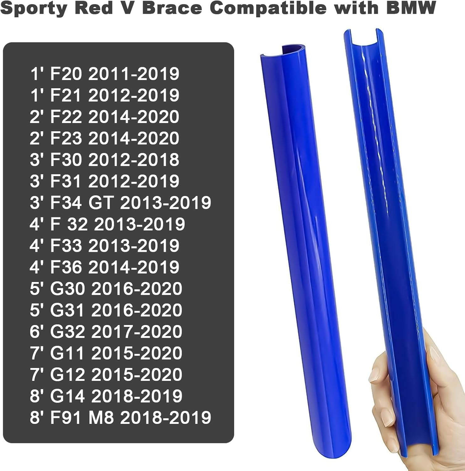 Grill Stripes for BMW 1 3 4 5 7 Series Accessories F20 F21 F22 F30 F31 F35 G11 G12 G14 G30 G31 Grille Insert Trim Covers (Blue) - Red image number 2