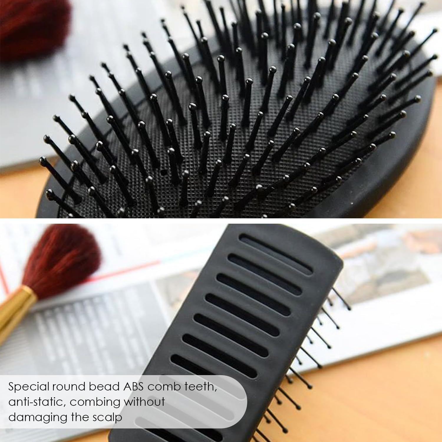 3 Pieces Curly Hair Comb, Air Cushion Massage Comb, Hair Styling Tools, Plastic Hair Comb image number 4