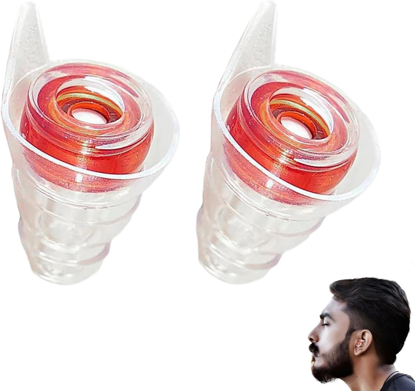 High Fidelity Music Ear Plugs - Perfect Noise Reduction Music Ear Plugs for Musicians, Concerts, Festivals & Drummers, High-Fidelity Earplugs with Protective Case (Red, Adults) image number 2