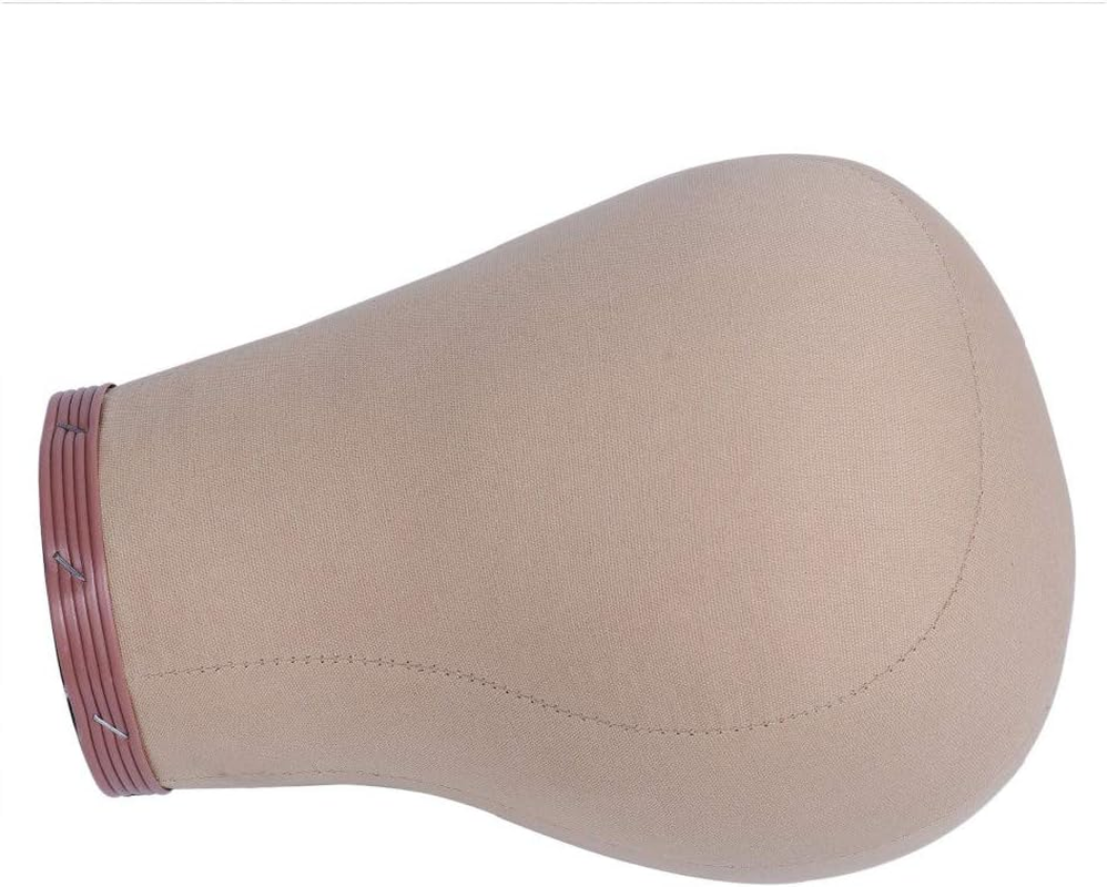 1 Piece 22 Inch Wig Head Cork Canvas Block Head Mannequin Head Wig Display Styling Manikin Head (22 Inch） image number 5