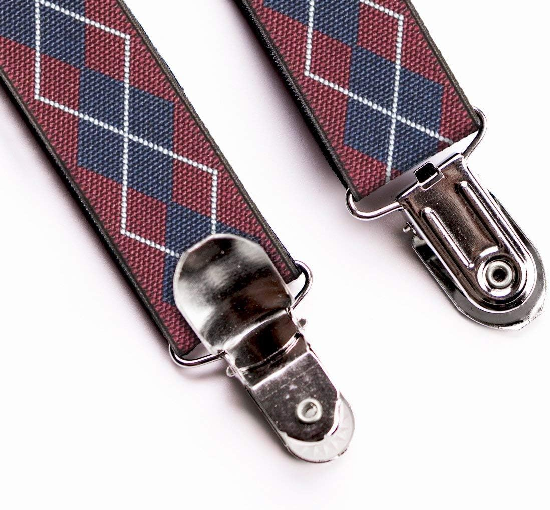 H HOME-MART Mens Shirt Stays Military Adjustable Elastic Garter Straps Sock Tucked in Non-Slip Clamps Shirt Stay Men'S Braces for Men Women - Black White Dot image number 7