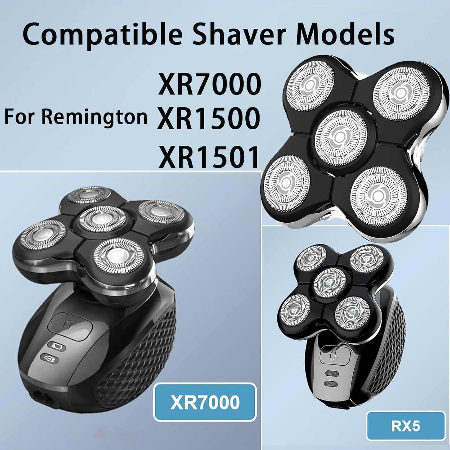 2Pack Pro Head Shaver Replacement Blades Compatible with Remington Balder Pro Head Shaver Model Xr7000,Precision Electric Shaving for Bald Men.