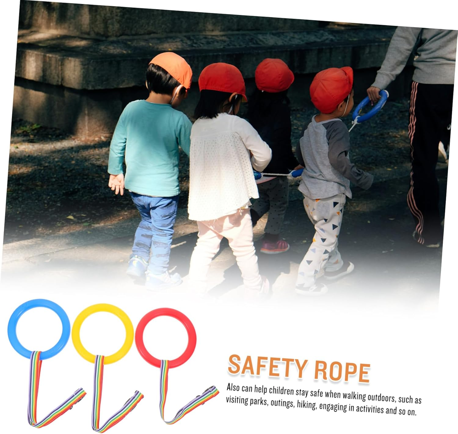 Operitacx Stroller Toddler Leash 6Pcs Colorful Walking Rope Anti-Lost Walking Rope for Kindergarten Preschool Toddlers Child Safety Locks image number 2