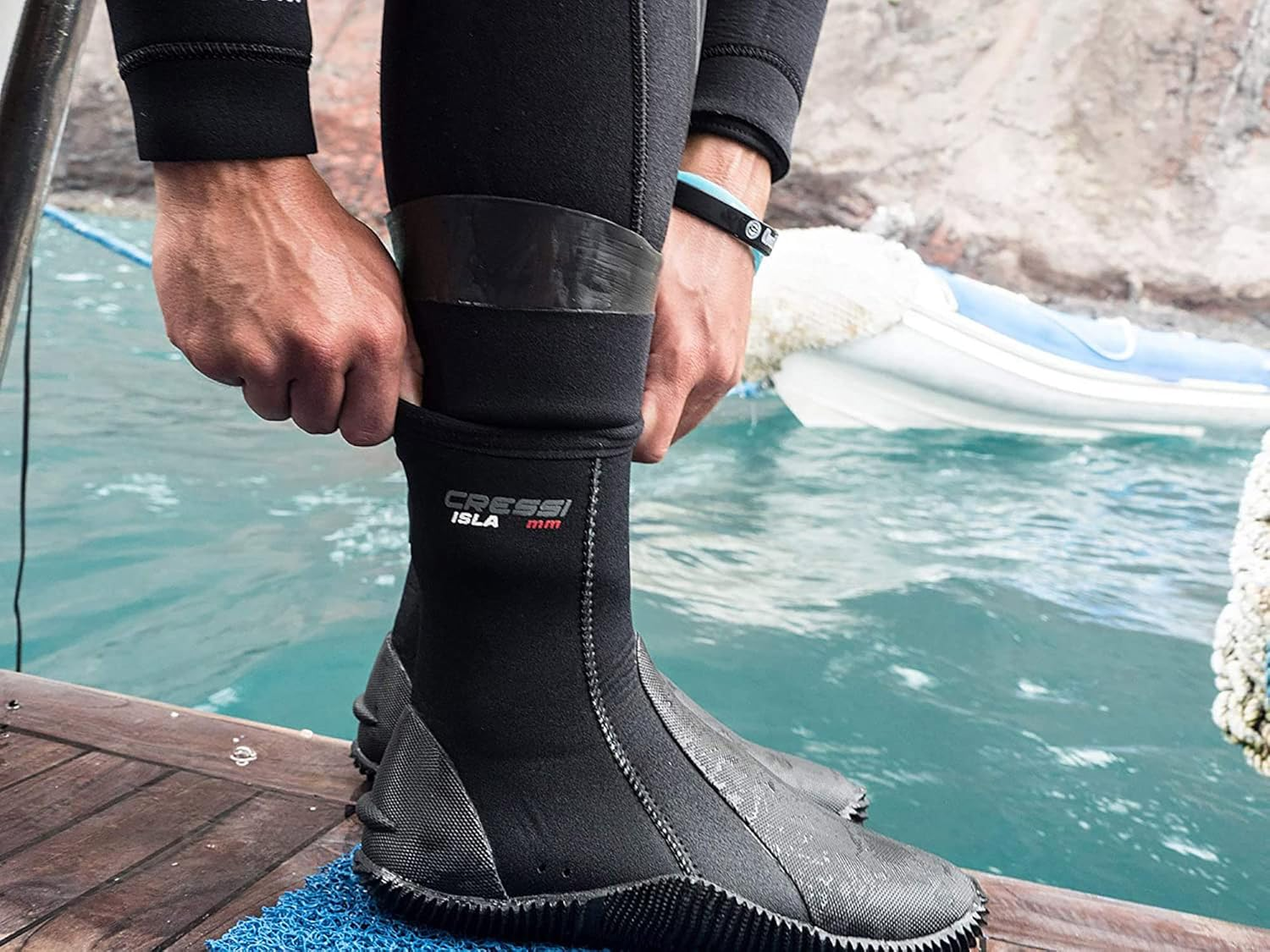 Cressi Isla Boots - Unisex Diving Neoprene Boots with Rubber Soles image number 5