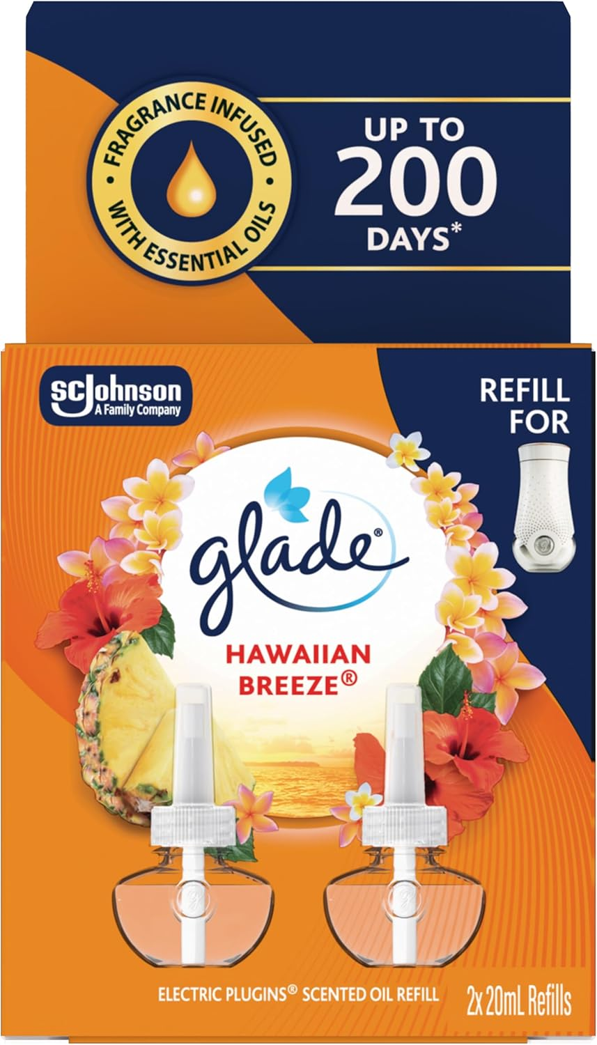 Glade Plugin Scented Oil Refill Hawaiian Breeze 2X20Ml &ndash; Exotic Fragrance, up to 200 Days of Fragrance image number 2