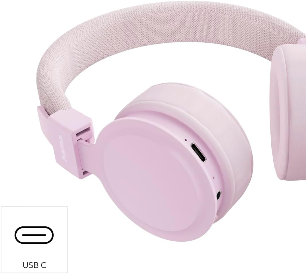 Hama, Freedom Lit III Bluetooth Headphones, On-Ear, Foldable, with Microphone, Rose image number 5