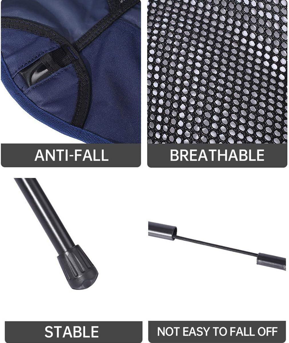 AIMALL Outdoor Moon Chair, Breathable Mesh, Lightweight and Foldable High Back Fishing Beach Chair, Portable Leisure Chair for Camping - Grey image number 2