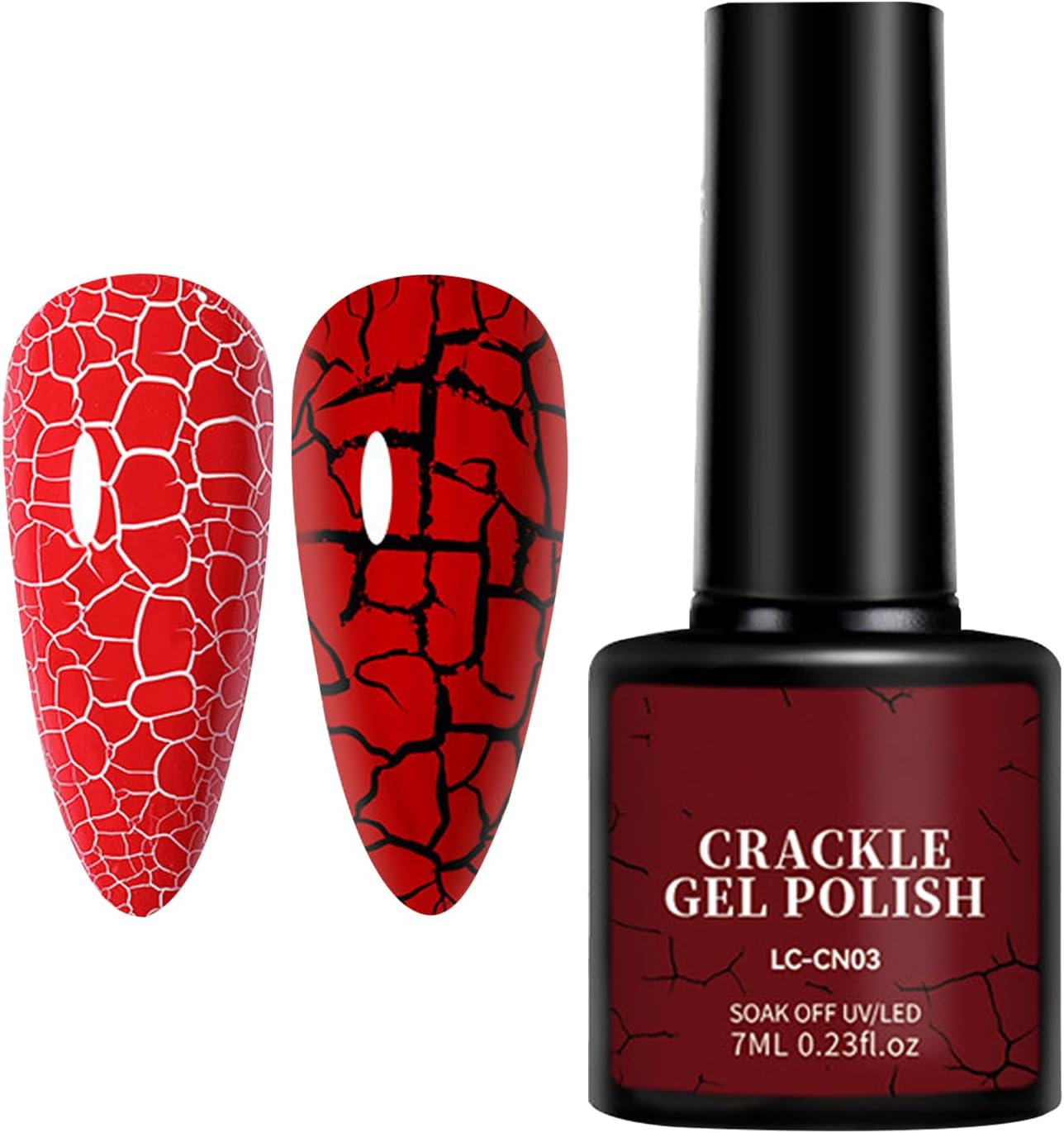 Blooming Gel Nail Polish - Cool Nail Polish | Crackle Gel Lacquer | 7Ml Women&rsquo;S Manicure Supplies, Clear Marble Nail Arts, Fingernail Decor for Salon, Home, Events, Watercolor Design for Prom