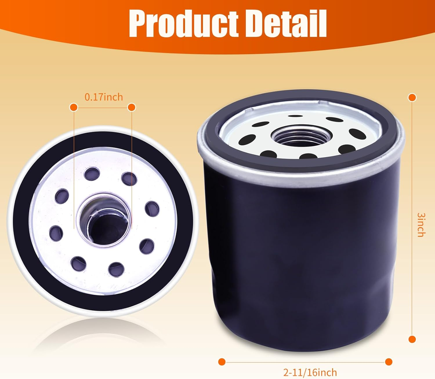 2 Pack 52114 Oil Filters Compatible with Hydro-Gear 52114, Transmission Filter Fits for Toro 109-3321, for Ariens 21545100，For Husqvarna 539113466 image number 5