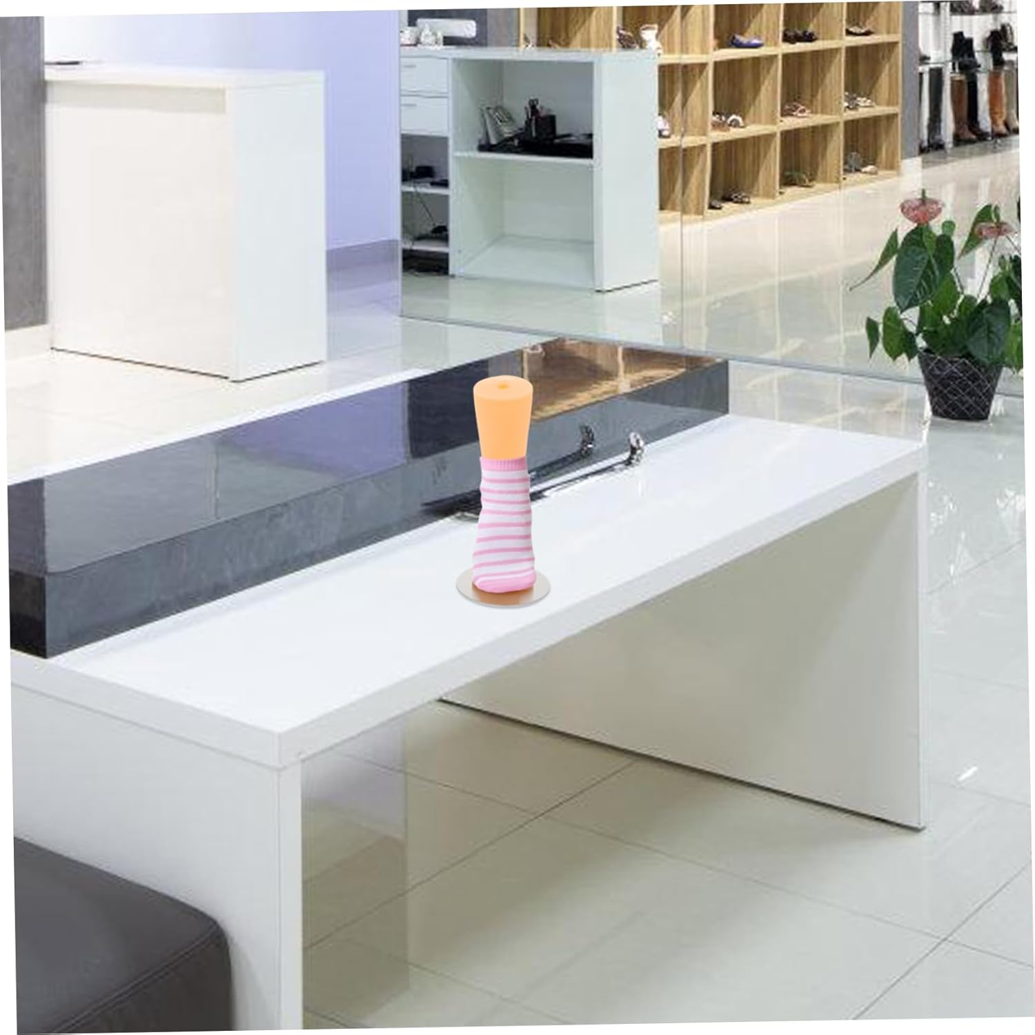 ABOOFAN Children'S Foot Mannequin Sock Display Model Small Skin Tone Baby Feet Mold Shoe Form Holder for Boys and Girls Socks and Shoes Display image number 2