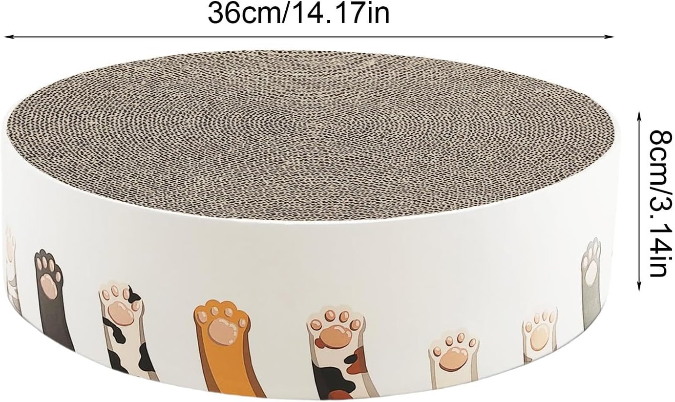 Furtryvl Cat Scratcher Lounge - Cat Scratch Pad Bowl Nest Corrugated - 2 in 1 Cat Scratch Nest for Indoor Cats, Protect Couch & Carpets & Sofas image number 6