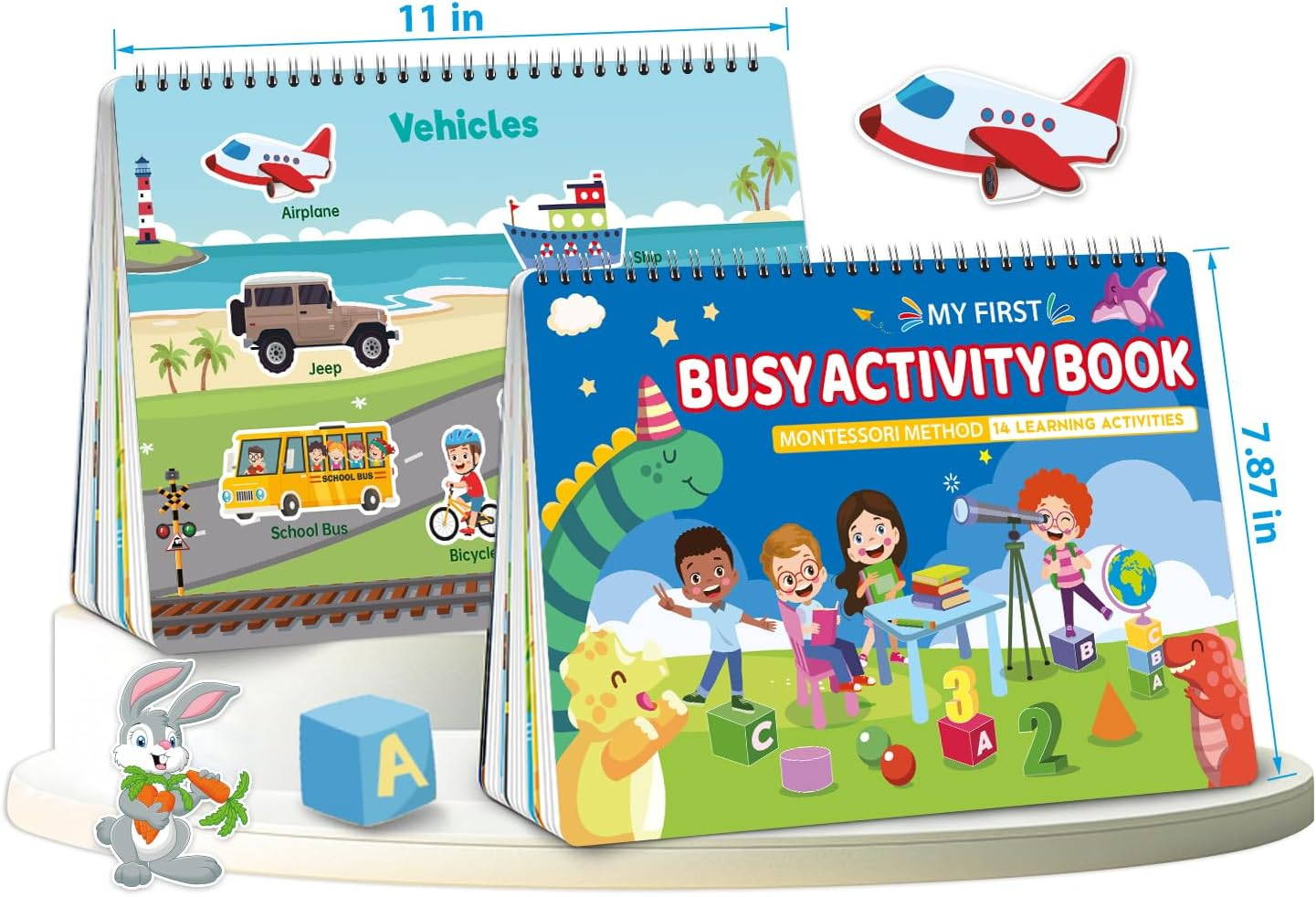 Montessori Busy Activity Book for Toddlers &ndash; 14 Educational Learning Activities with Matching, Tracing, and Coloring &ndash; Early Learning Toy for Ages 2-6 image number 6