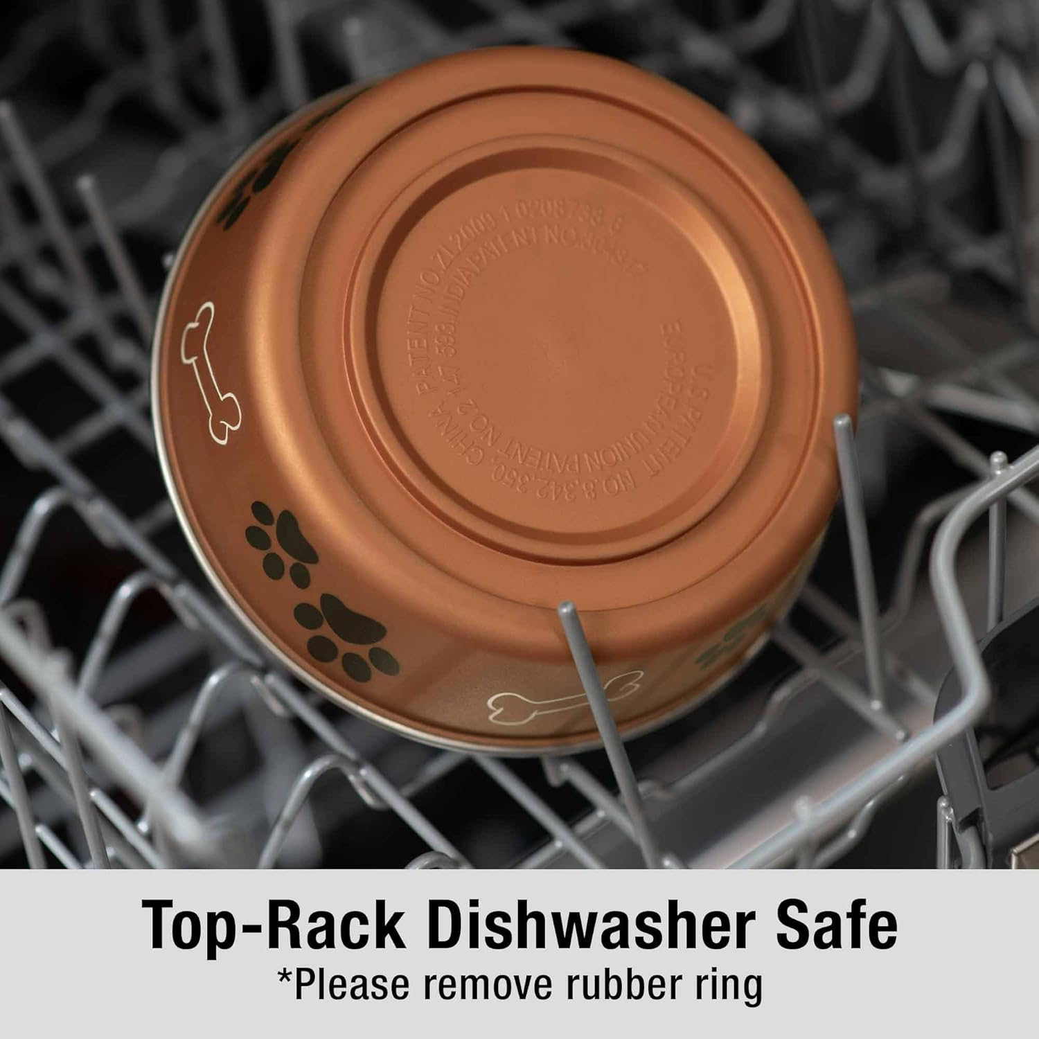 Loving Pets Bella Bowl Metallic Bella Bowls-Copper-Dog Bowl, Copper, X-Large