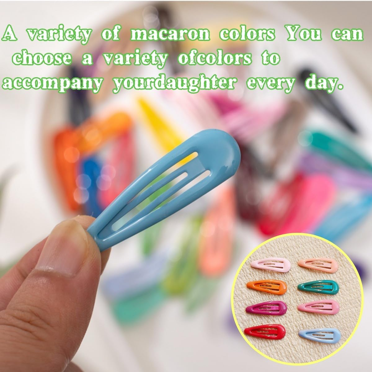 Candy-Colored Metal Hair Clips, Cute Colorful Hair Clips, Not Easy to Slip, Suitable for 30 Pieces for Kids Girls and Toddlers image number 1