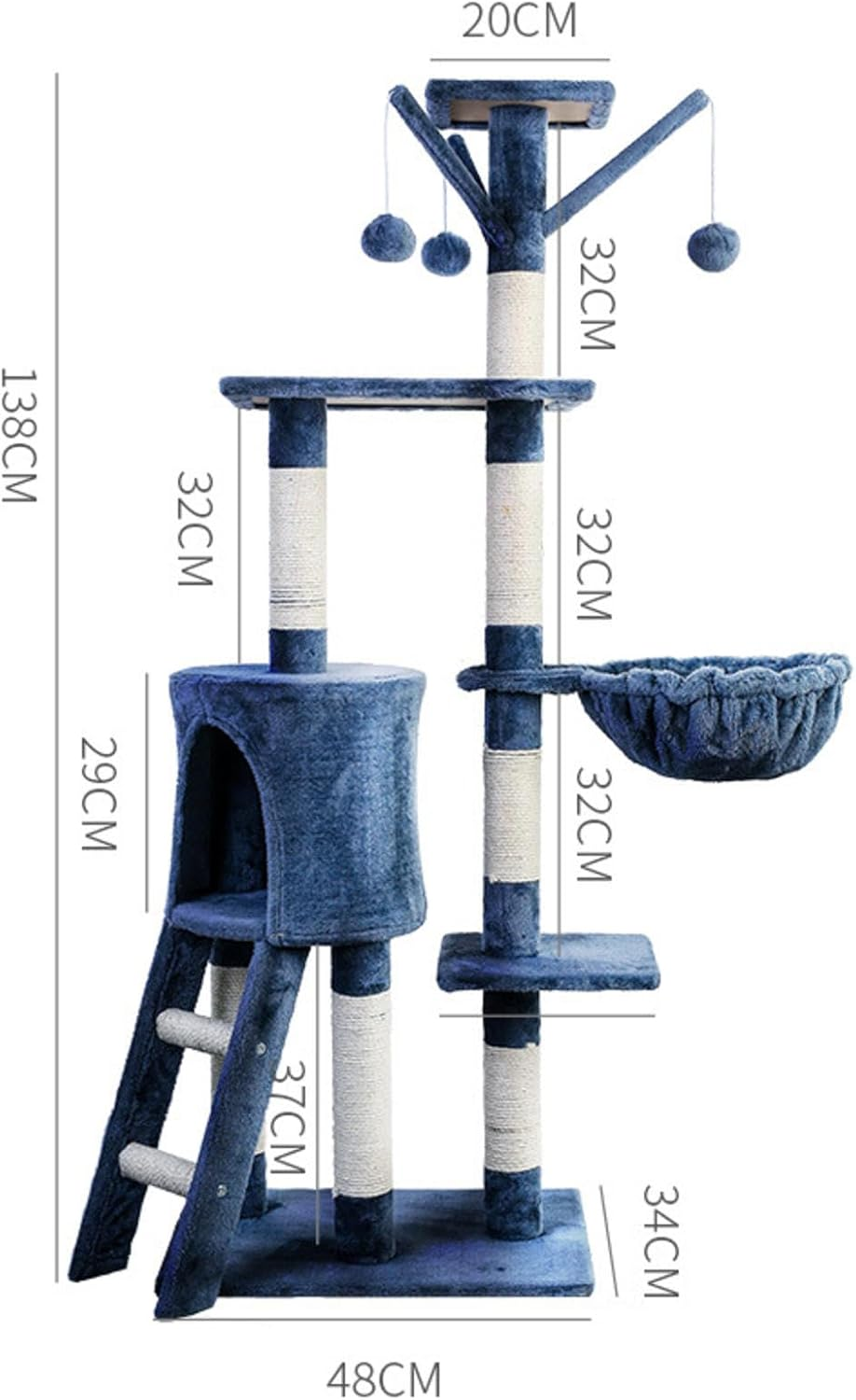 Luxury Five-Layer Large Villa Cat Climbing Frame Four Seasons Integrated Villa Cat Bed Cat Tree image number 6