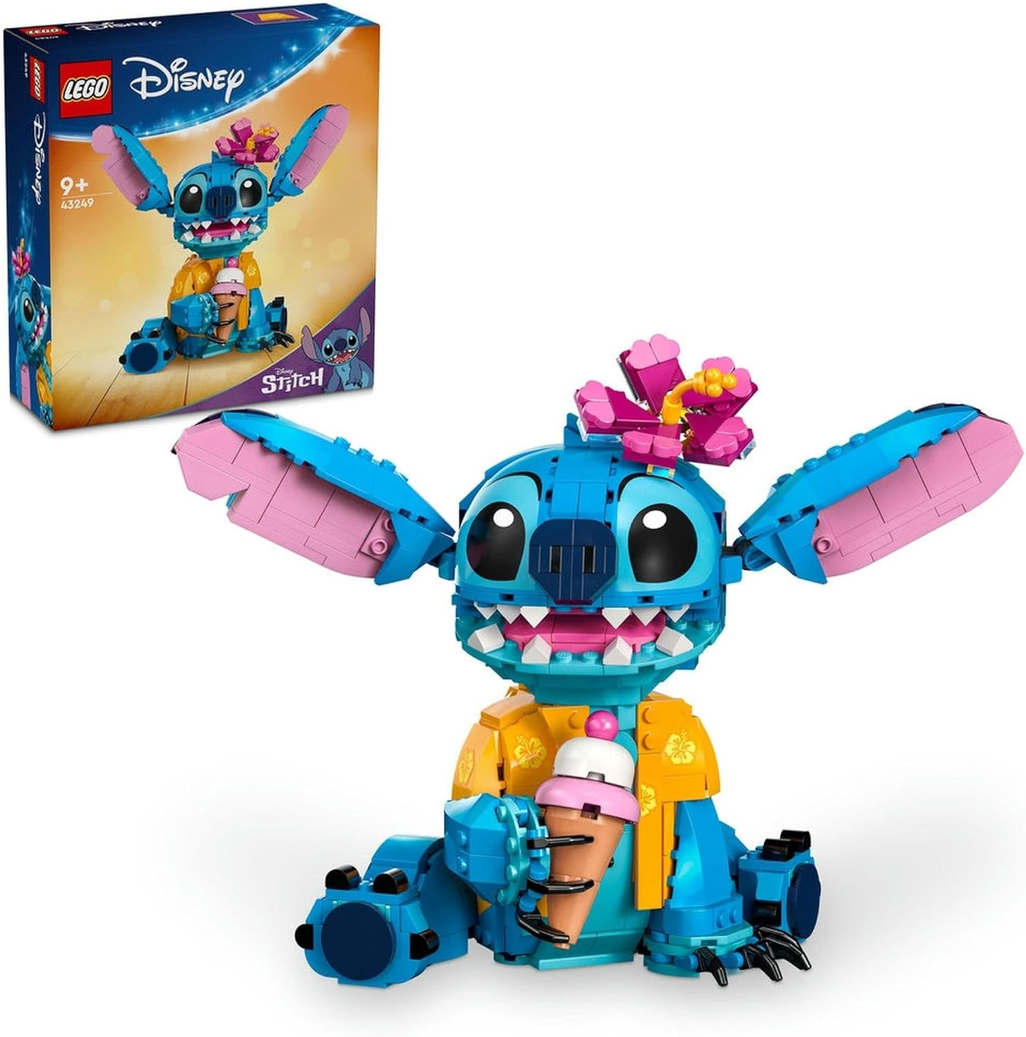 LEGO | Disney Stitch Figure Building & Construction Toy, Lilo & Stich Merchandise for Girls Age 9-12, Creative Kids Toy with Moving Parts, Model Building Kit for Room D&eacute;cor for 9 Year Old Girl 43249 image number 4