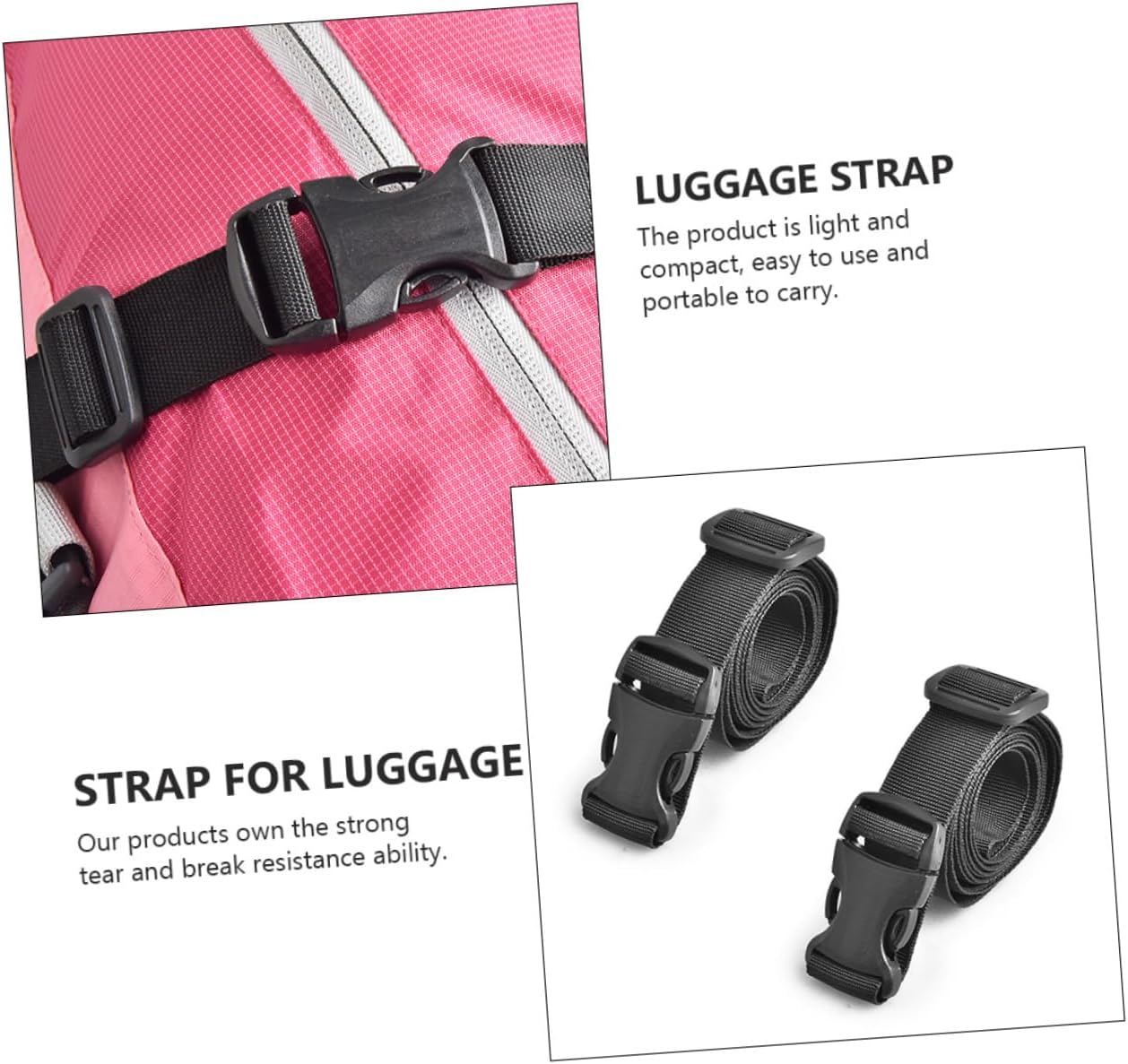 CONGARTENO 4Pcs Luggage Tie down Strap Lashing Straps for Suitcases Luggage Locks image number 5