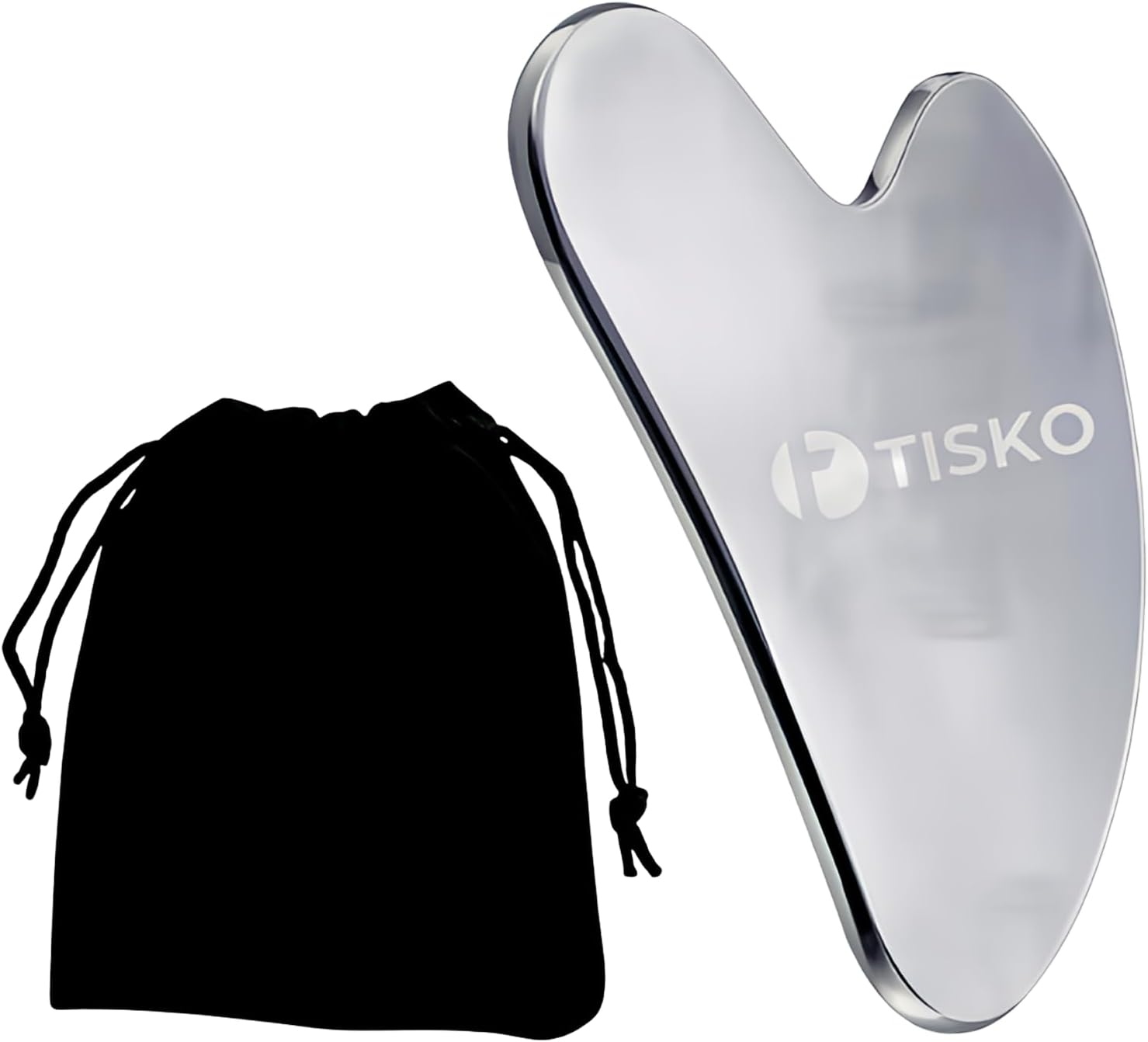 Tisko Stainless Steel Gua Sha Facial Tools - Guasha Tool for Face, Face Sculpting Tool, Jawline Shaper, Double Chin Reducer, Body Gua Sha Tools, Lymphatic Drainage Massager, Facial Skin Care image number 2