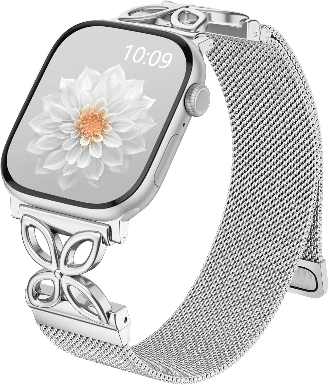 Witzon Mesh Loop Compatible with Apple Watch Bands for Women 40Mm 41Mm 42Mm 44Mm 45Mm 46Mm 49Mm 38Mm Series 10 9 8 7 6 5 4 3 2 1 SE, Metal Stainless Steel Magnetic Strap for Iwatch Bands