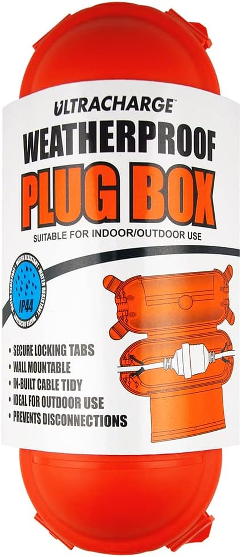 Ultracharge Weatherproof Plug Storage Box, Red