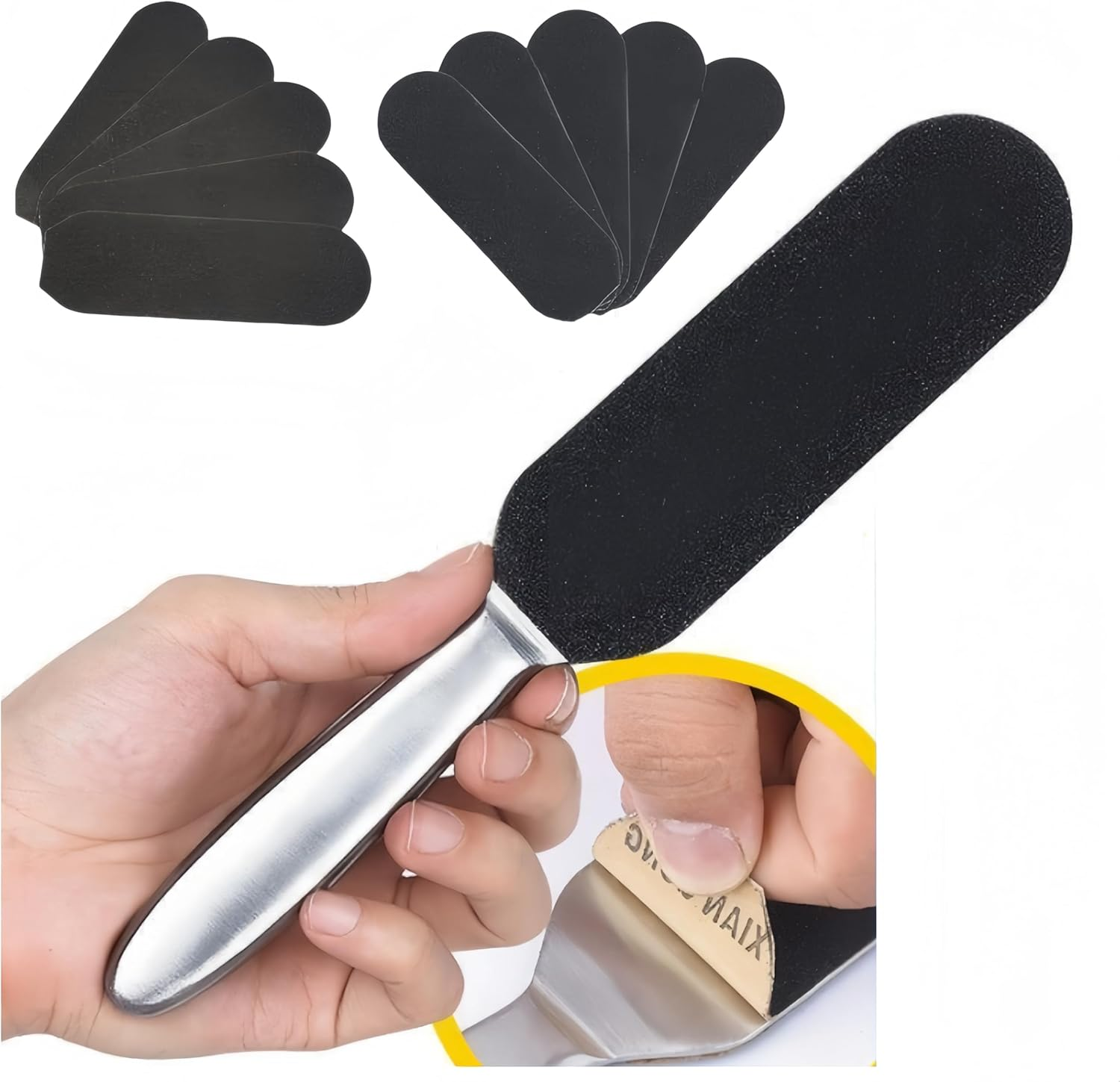 30 Pieces Foot File Foot Rasp Set, Granmagazz Pedicure, Replacement Sandpaper Refill Pads, Dead Skin, Cuticle Remover, Foot Rasp Replacement Sandpaper for Callus Removal, Foot Care image number 3